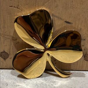 vintage GERITY 24K gold-plated four-leaf clover